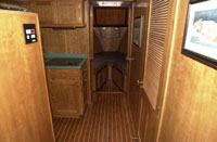 40' Young Brothers Yacht cabin forward